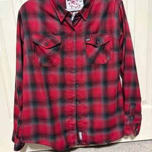 DIXXON Women’s Red and Black Flannel Shirt